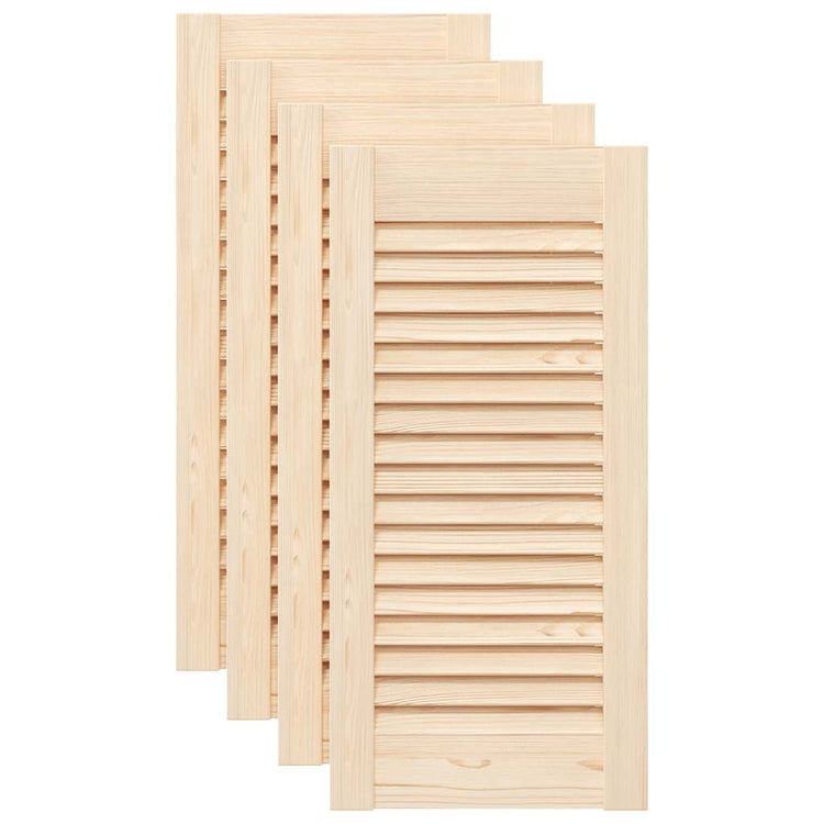 Vidaxxl portes d'armoires à lattes 4 pcs 61,5x29,5 cm bois de pin massif