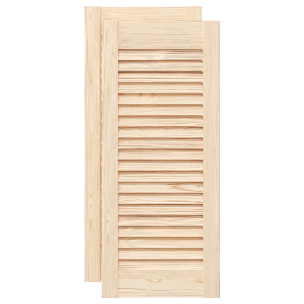 Vidaxx portes de placard à lattes 2 pcs 69x29,5 cm bois de pin massif