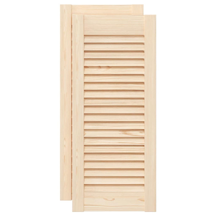 Vidaxx portes de placard à lattes 2 pcs 69x29,5 cm bois de pin massif