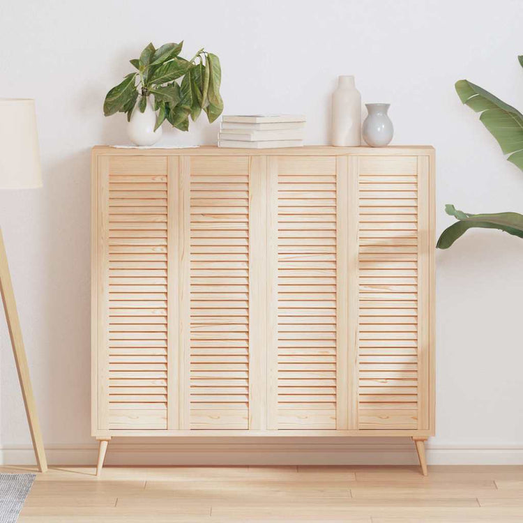 Vidaxx portes de placard à lattes 4 pcs 99x29,5 cm bois de pin massif