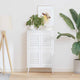 Vidaxxl portes d'armoires design à persiennes 4 pcs 39,5x29,5 cm blanc