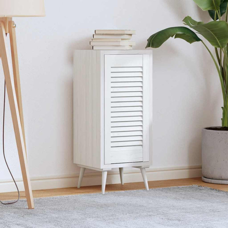 Vidaxxl porte d'armoire à persiennes design 61,5x29,5 cm blanc