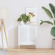 Vidaxxl portes d'armoires design à persiennes 2 pcs 61,5x29,5 cm blanc