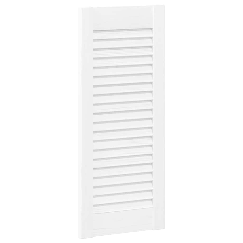 Vidaxxl portes d'armoires design à persiennes 4 pcs 61,5x29,5 cm blanc