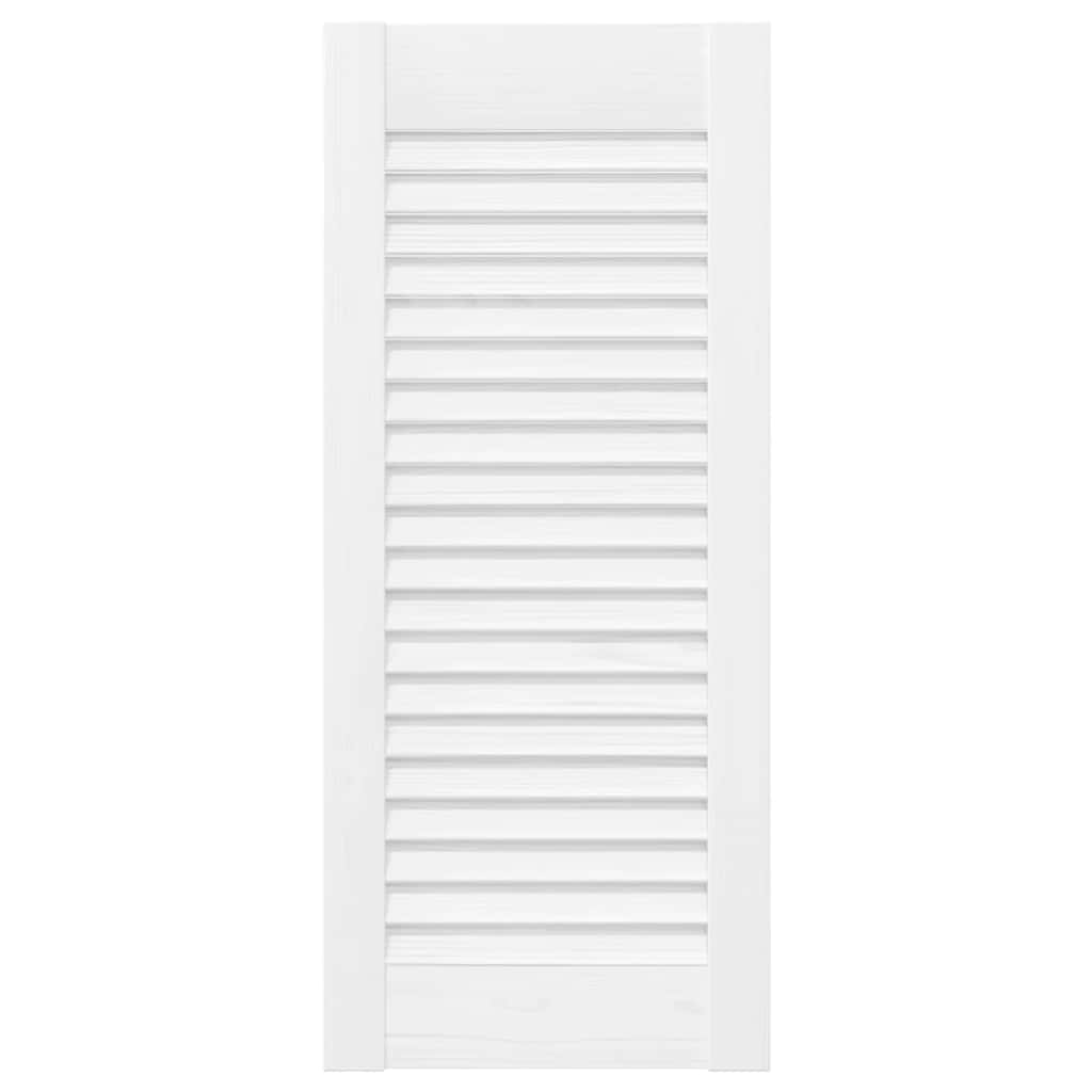 Vidaxxl portes d'armoires design à persiennes 4 pcs 61,5x29,5 cm blanc