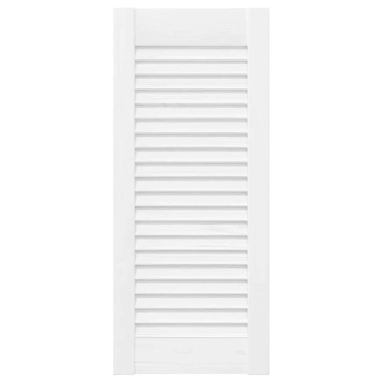 Vidaxxl portes d'armoires design à persiennes 4 pcs 61,5x29,5 cm blanc