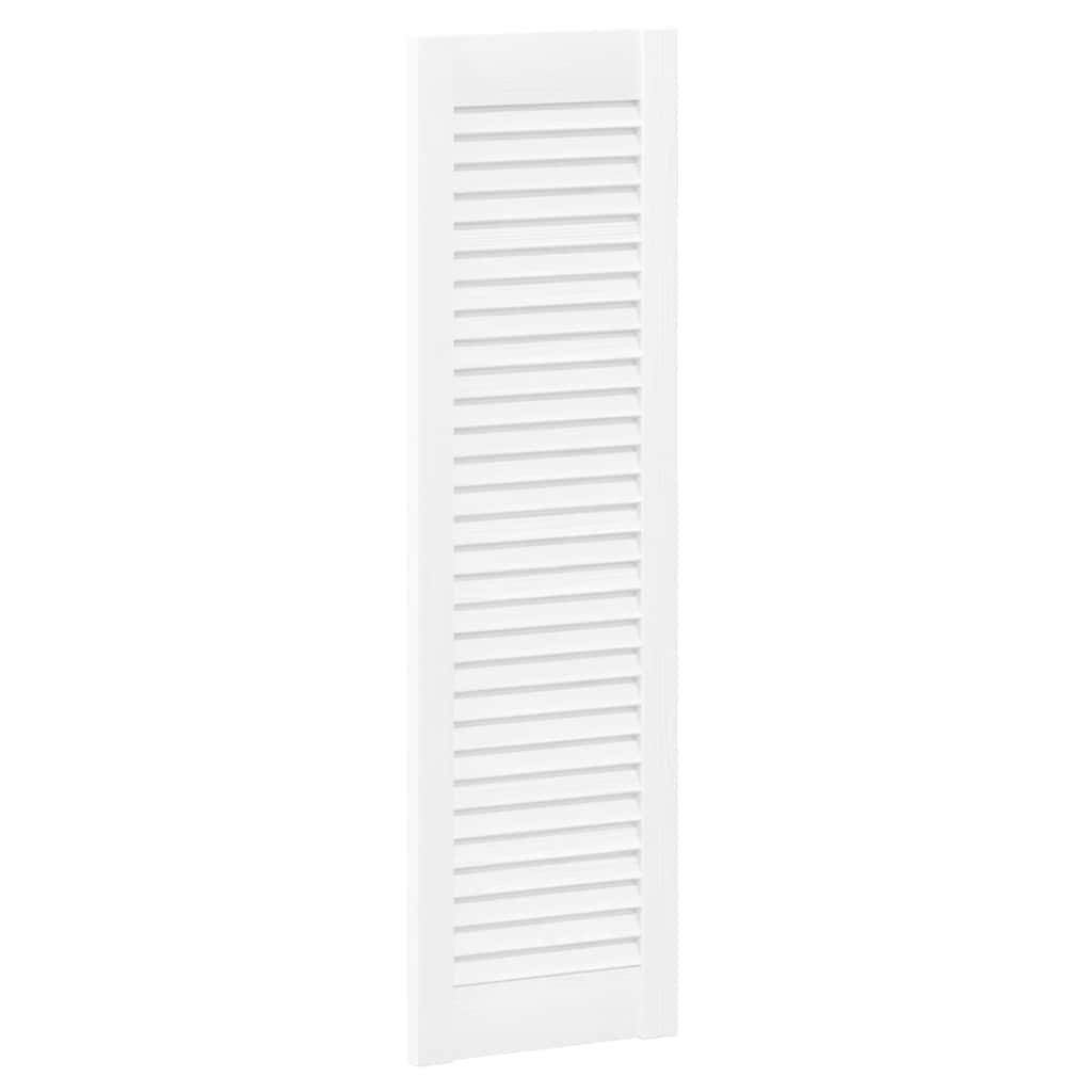 Vidaxxl portes d'armoires design à persiennes 2 pcs 99x29,5 cm blanc