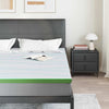 Vidaxxl surmatelas blanc et vert 180 x 200 cm tissu jacquard