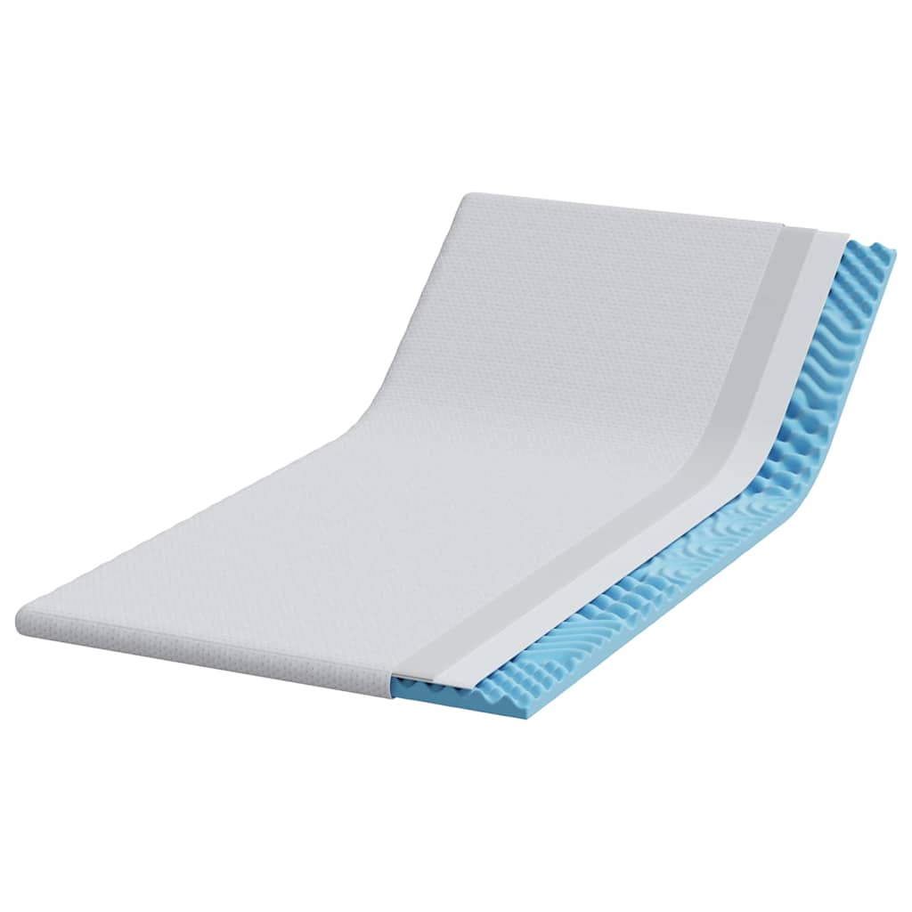 Vidaxxl surmatelas blanc 90 x 200 cm tissu jacquard