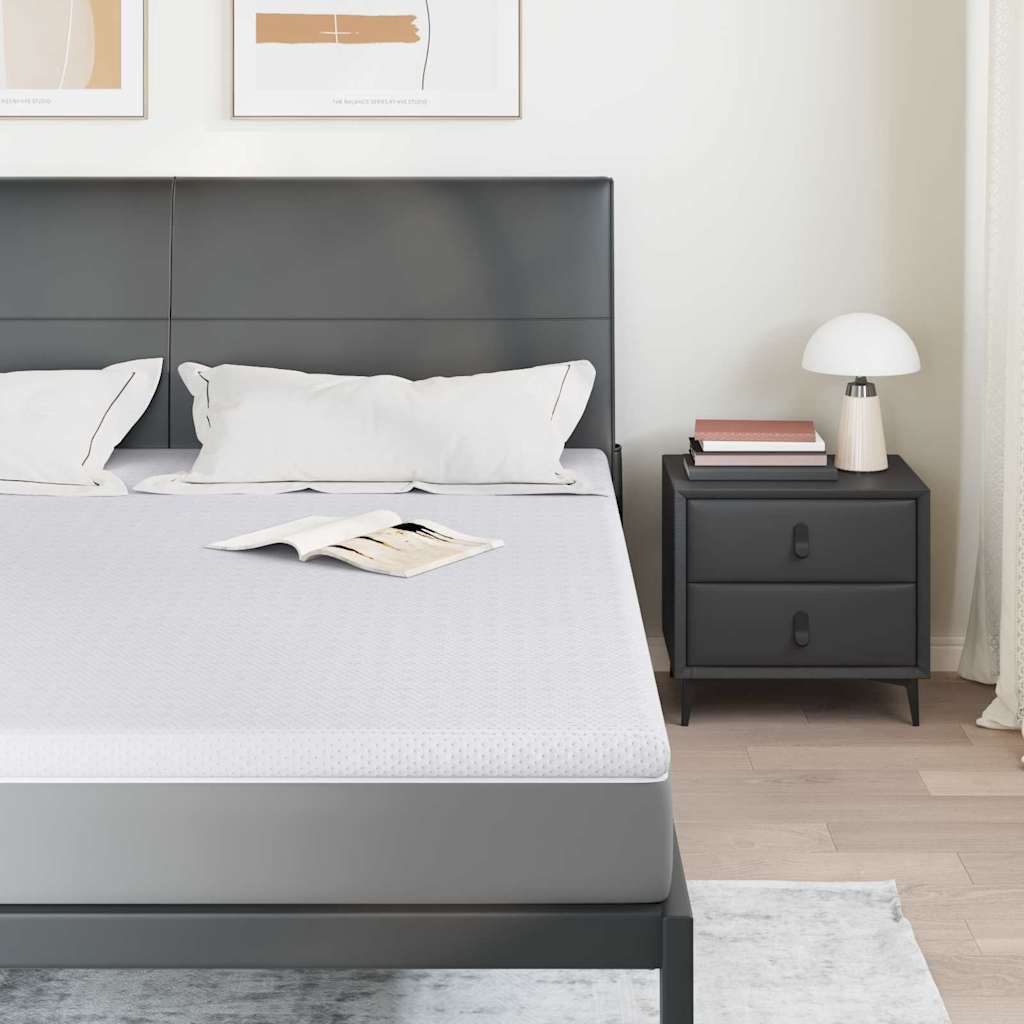 Vidaxxl surmatelas blanc 200 x 200 cm tissu jacquard