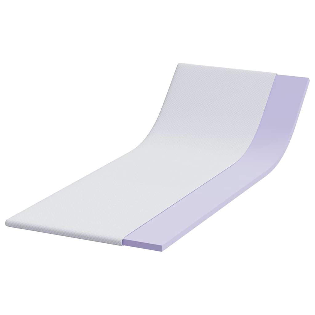 VidaXL surmatelas blanc 80 x 200 cm tissu jacquard