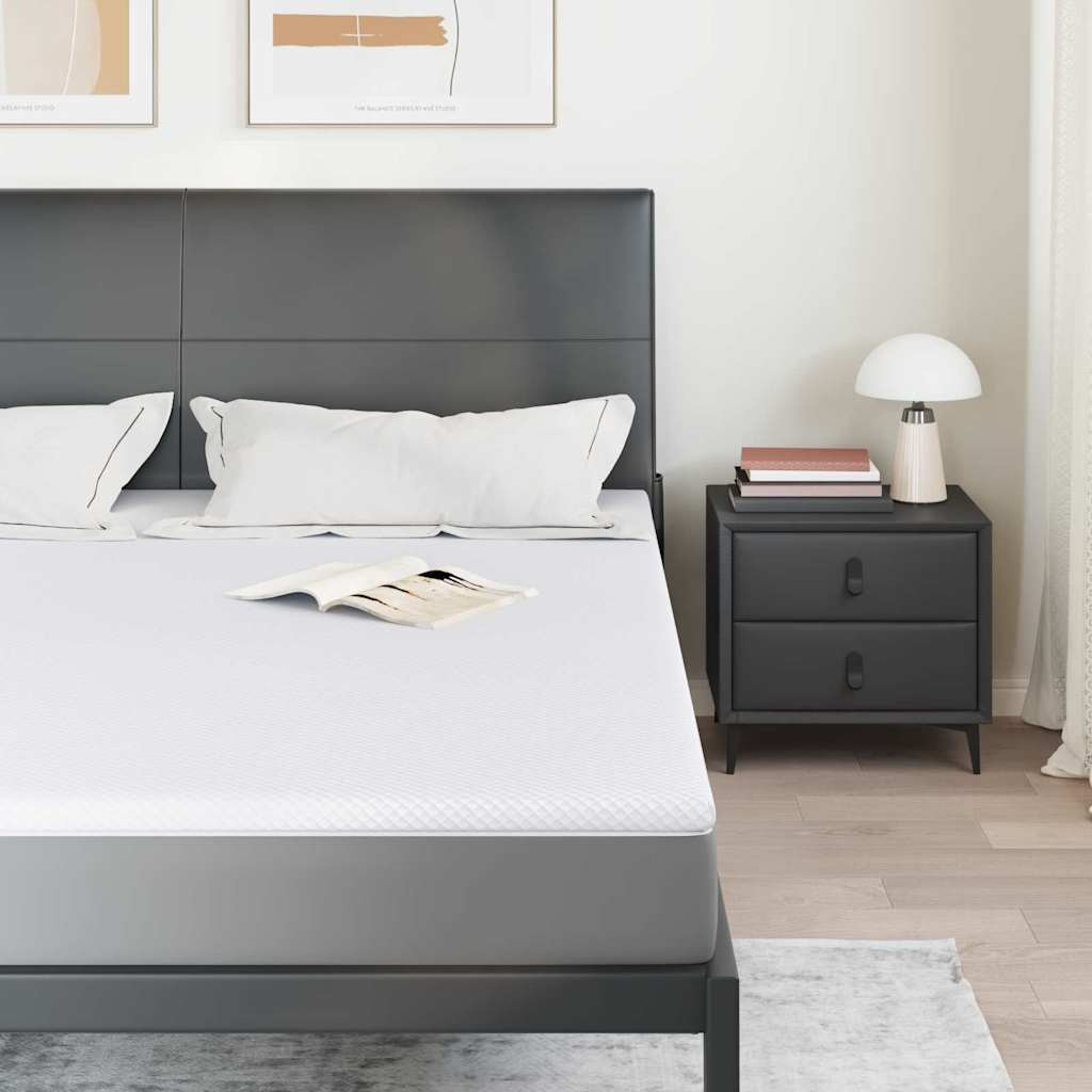 Vidaxxl surmatelas blanc 200 x 200 cm tissu jacquard
