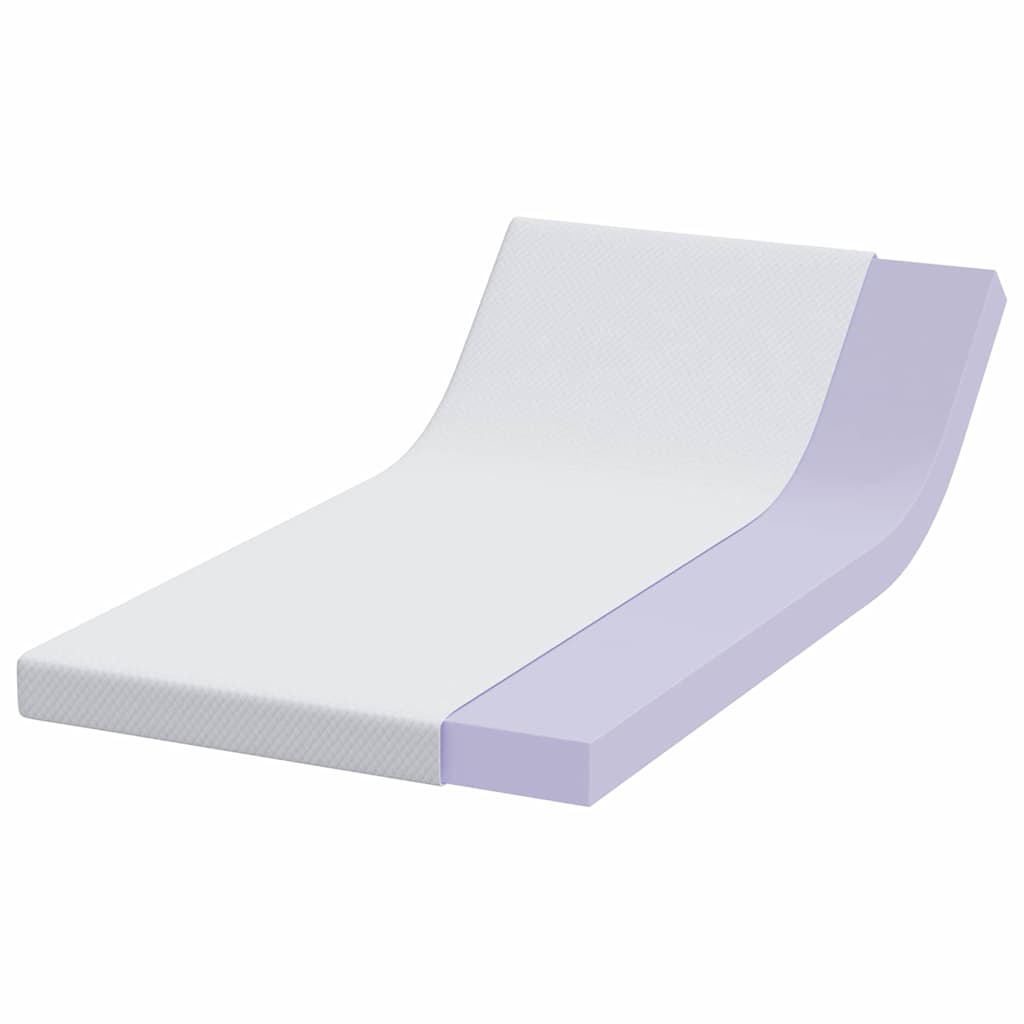 Vidaxxl surmatelas blanc 100 x 200 cm tissu jacquard