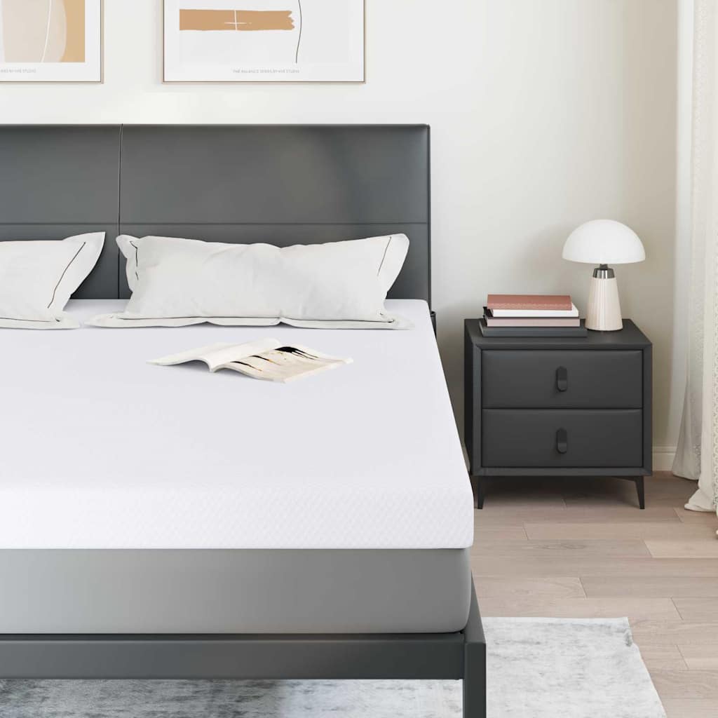 Vidaxxl surmatelas blanc 180 x 200 cm tissu jacquard