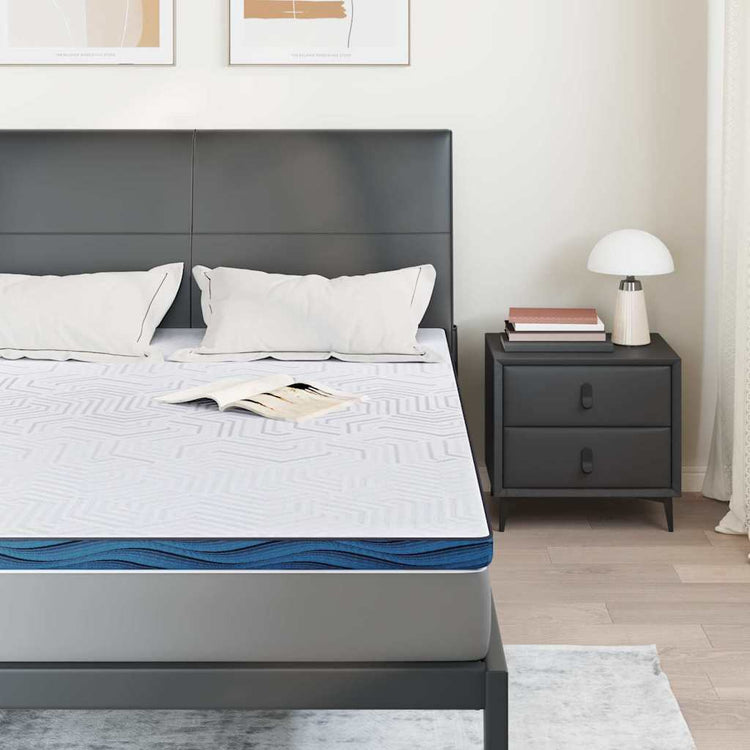 Vidaxxl surmatelas blanc 140 x 190 cm tissu jacquard