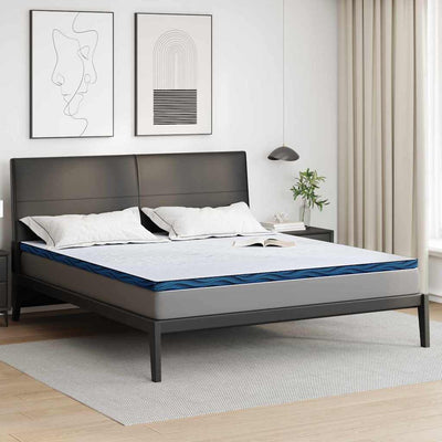 Vidaxxl surmatelas blanc 200 x 200 cm tissu jacquard