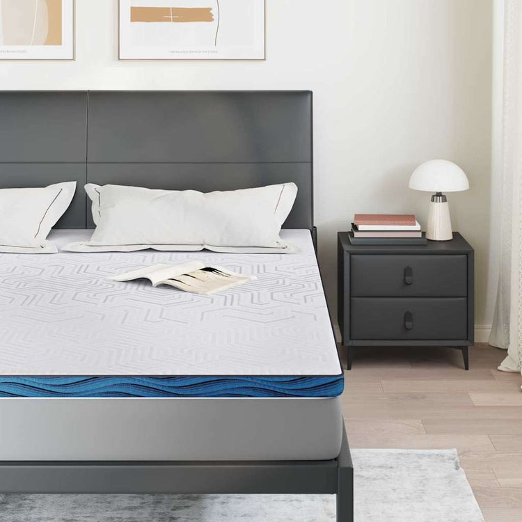 Vidaxxl surmatelas blanc 200 x 200 cm tissu jacquard