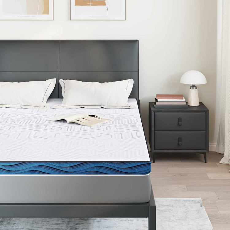 Vidaxxl surmatelas blanc 140 x 190 cm tissu jacquard