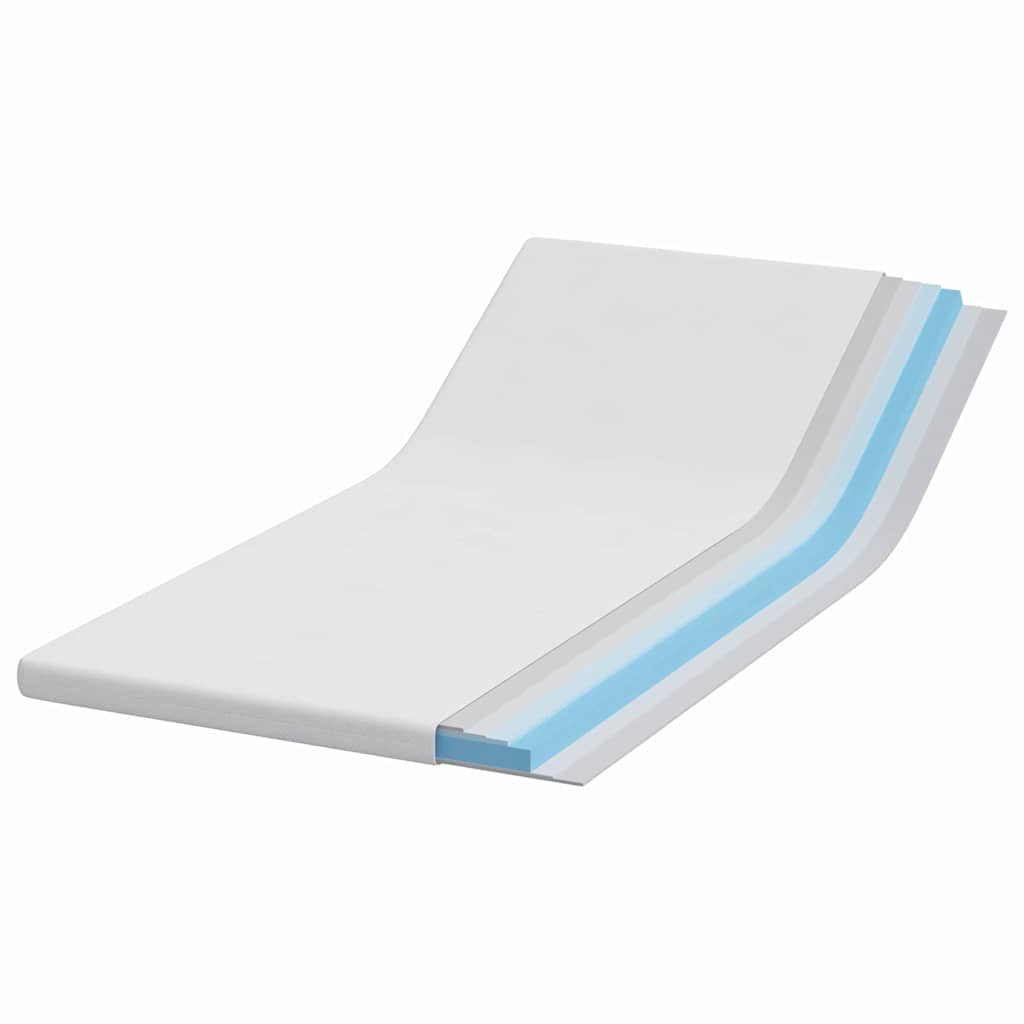 Vidaxxl surmatelas blanc 100 x 200 cm tissu jacquard