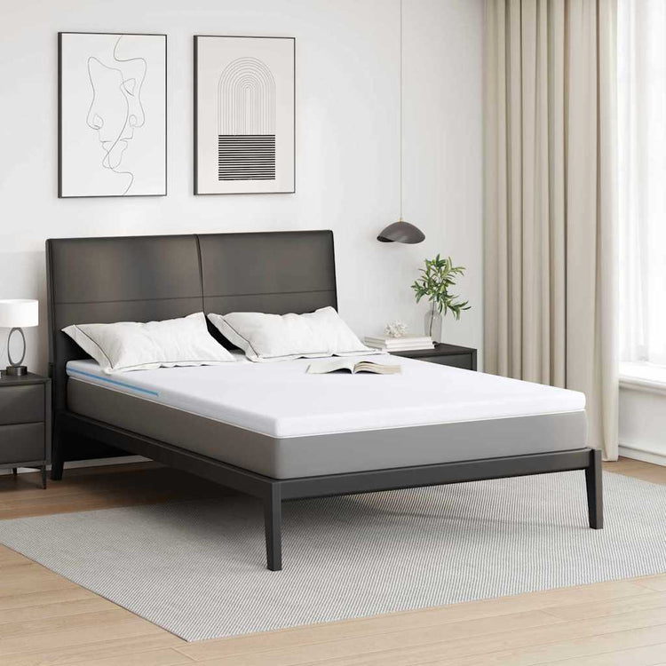 Vidaxxl surmatelas blanc 140 x 200 cm tissu jacquard