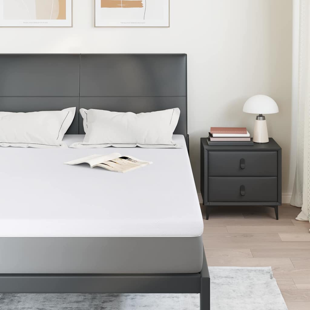 Vidaxxl surmatelas blanc 140 x 200 cm tissu jacquard
