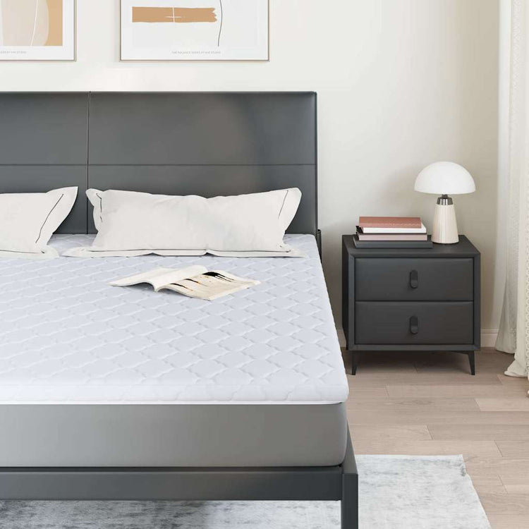 VidaXL surmatelas en noix de coco blanc 180 x 200 cm tissu jacquard