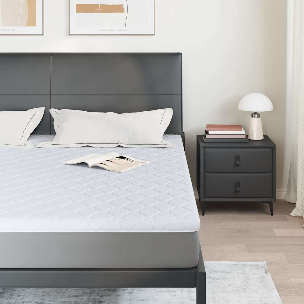 VidaXL surmatelas en noix de coco blanc 200 x 200 cm tissu jacquard