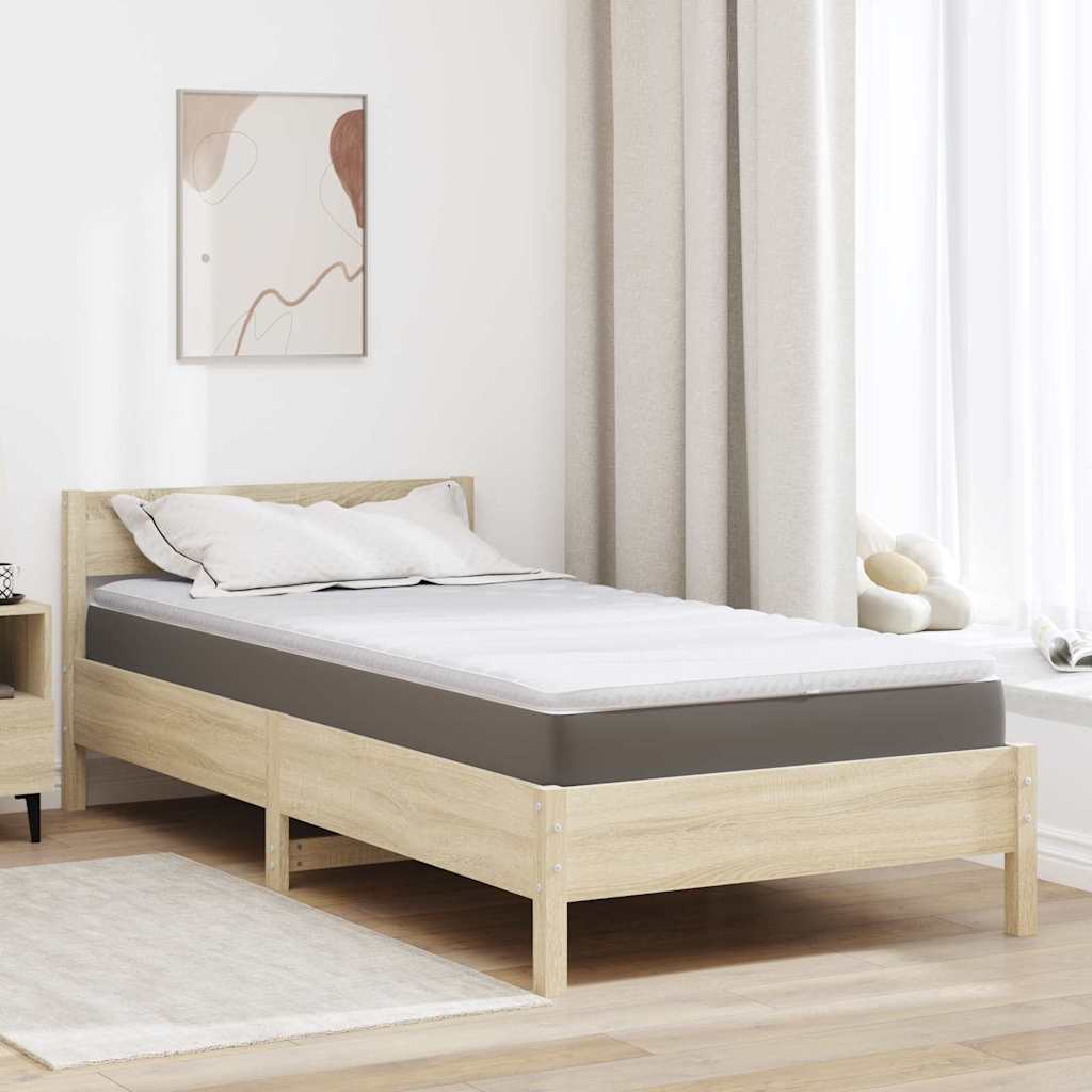 Vidaxl surmatelas blanc 90 x 200 cm tissu tricoté