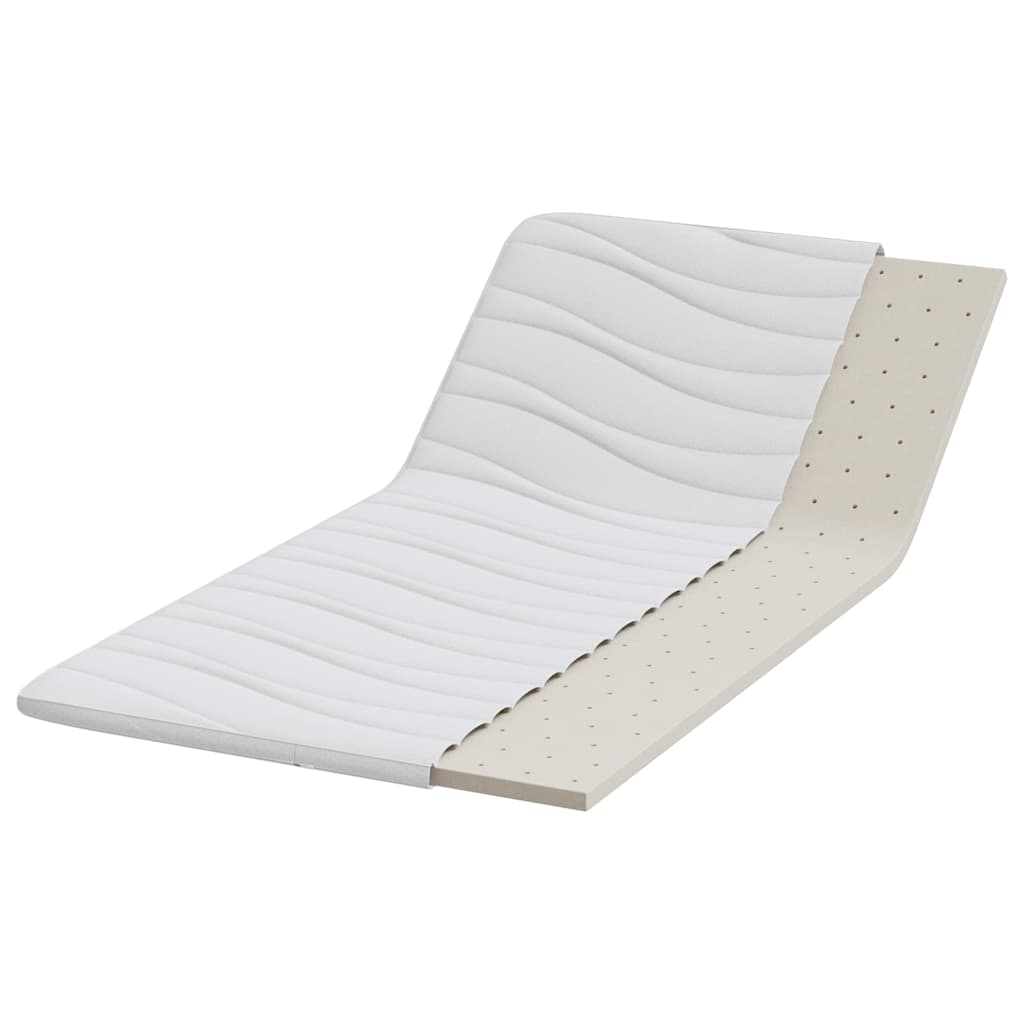 Vidaxl surmatelas blanc 120 x 200 cm tissu tricoté