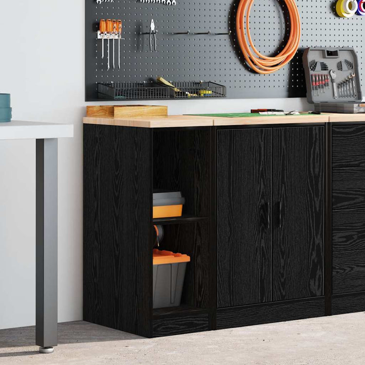 Vidaxx armoire de garage 30x51x85 cm bois de pin massif noir