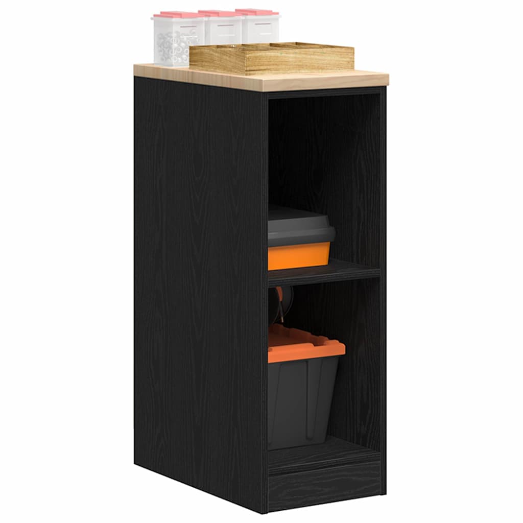 Vidaxx armoire de garage 30x51x85 cm bois de pin massif noir