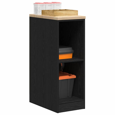 Vidaxx armoire de garage 30x51x85 cm bois de pin massif noir
