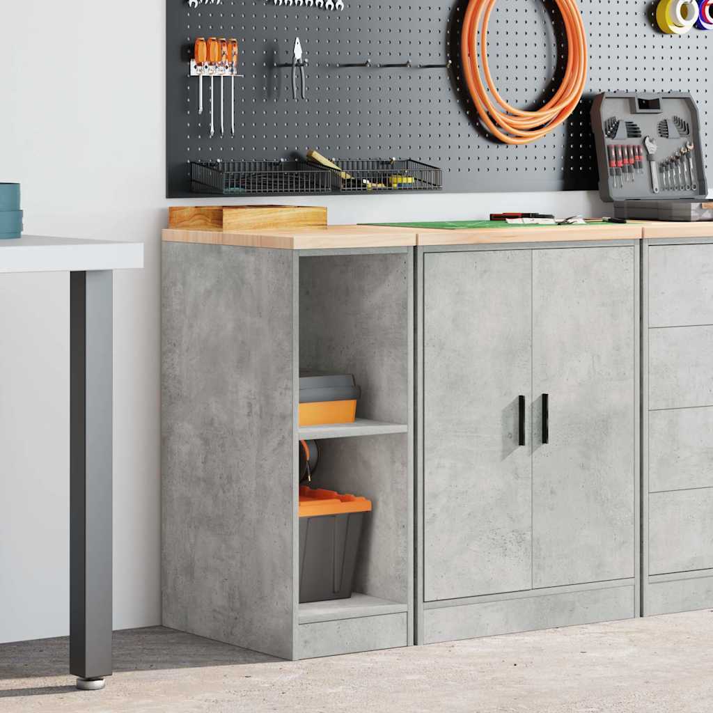 Vidaxx armoire de garage 30x51x85 cm bois de pin massif gris béton