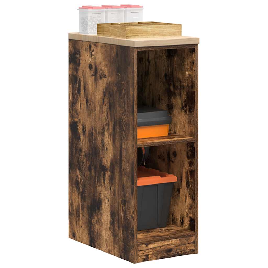 Vidaxx armoire de garage 30x51x85 cm bois de pin massif, chêne fumé