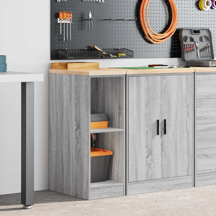 Vidaxx armoire de garage 30x51x85 cm bois de pin massif gris sonoma