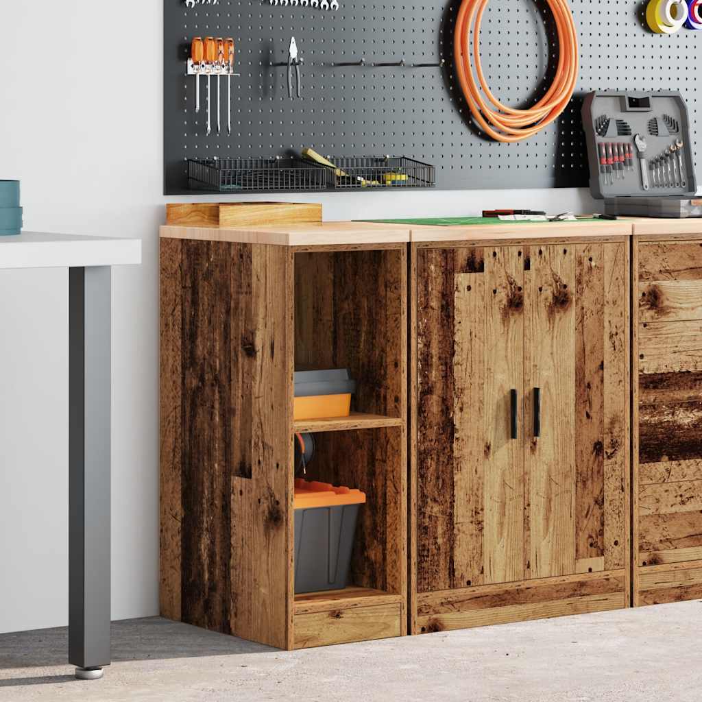 Vidaxx armoire de garage 30x51x85 cm vieux bois de pin massif