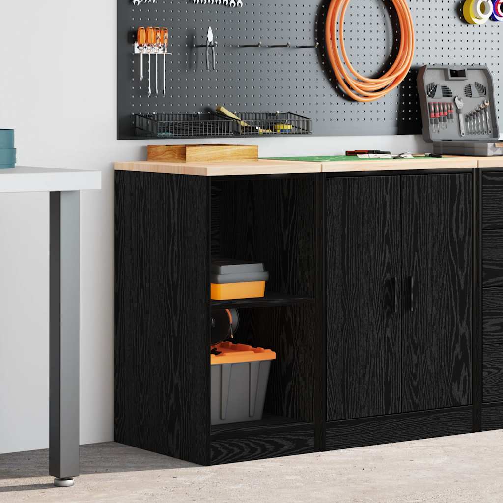 Vidaxx armoire de garage 40x51x85 cm bois de pin massif noir