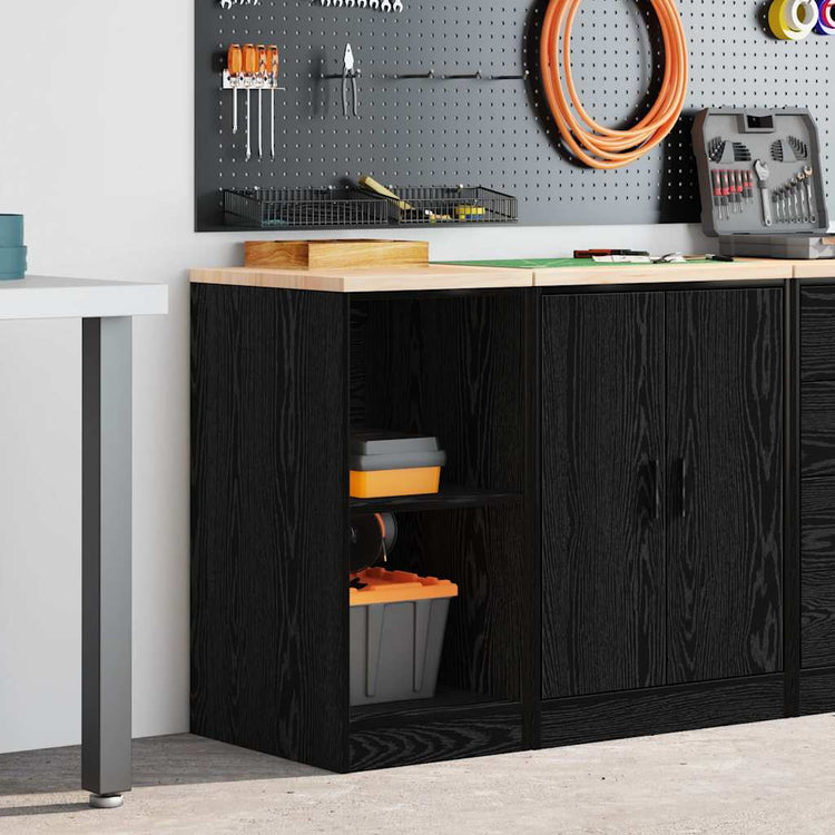Vidaxx armoire de garage 40x51x85 cm bois de pin massif noir