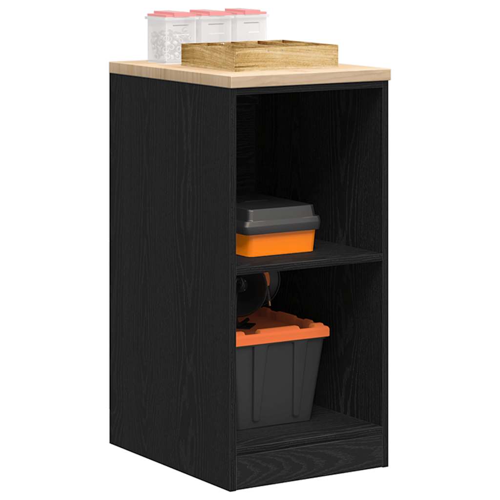 Vidaxx armoire de garage 40x51x85 cm bois de pin massif noir
