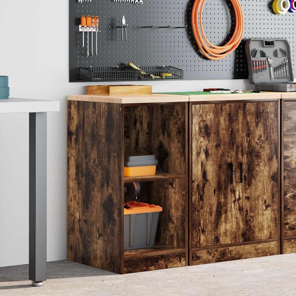 Vidaxx armoire de garage 40x51x85 cm bois de pin massif, chêne fumé