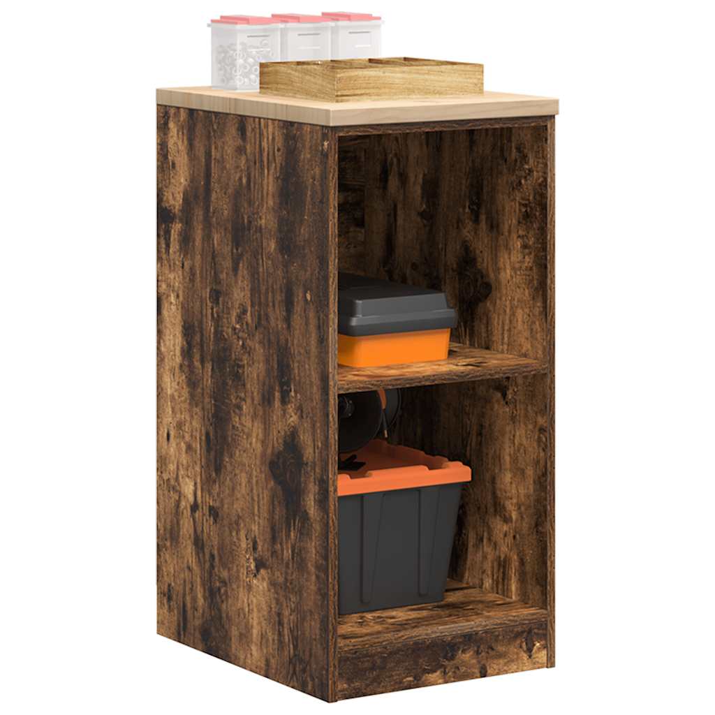 Vidaxx armoire de garage 40x51x85 cm bois de pin massif, chêne fumé