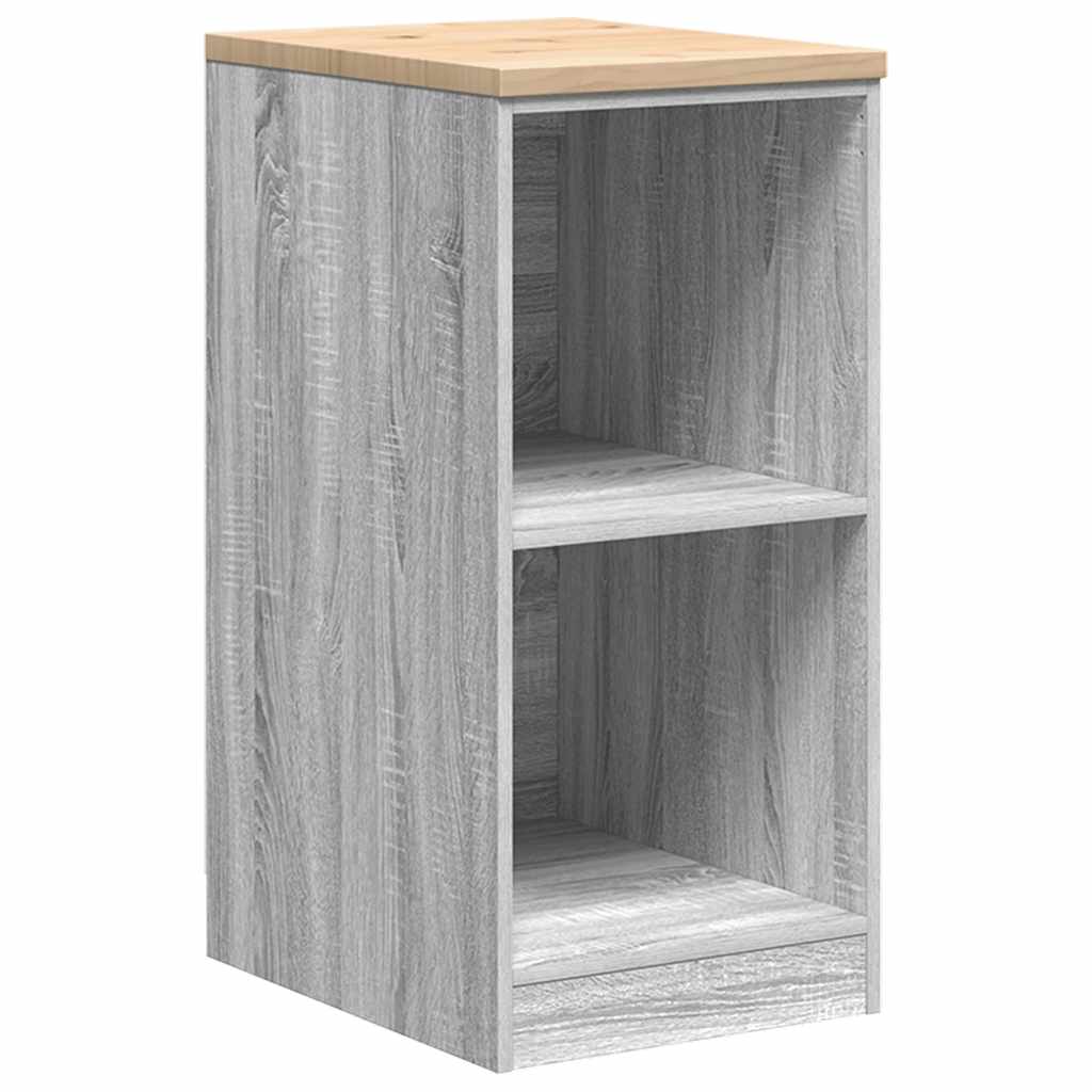 Vidaxx armoire de garage 40x51x85 cm bois de pin massif gris sonoma