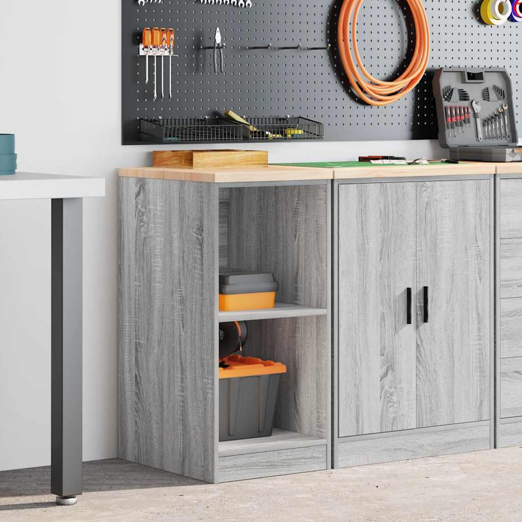 Vidaxx armoire de garage 40x51x85 cm bois de pin massif gris sonoma