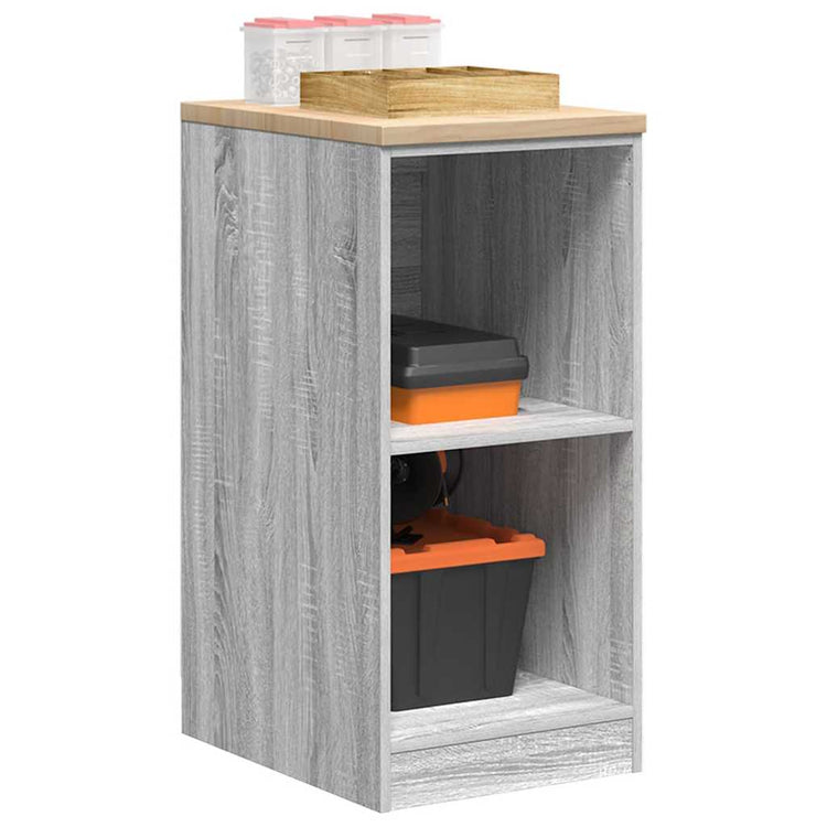 Vidaxx armoire de garage 40x51x85 cm bois de pin massif gris sonoma