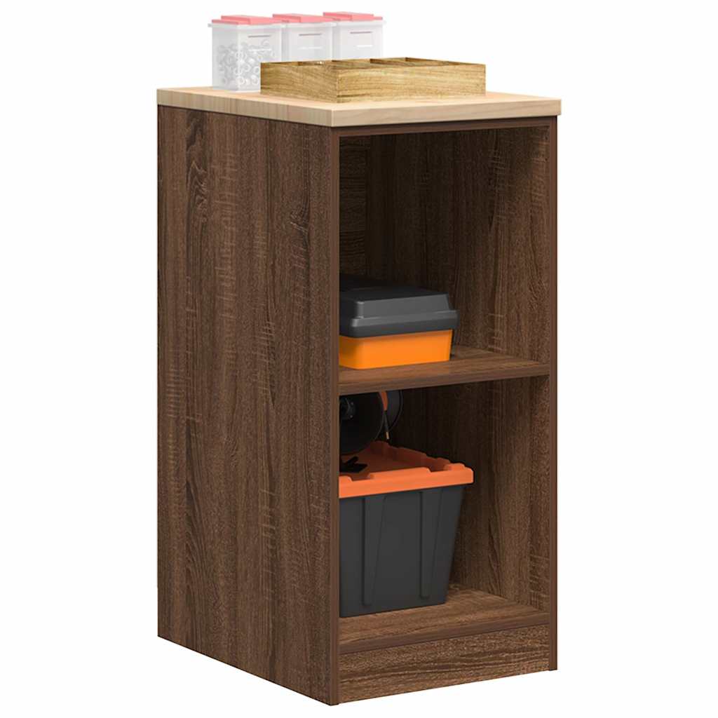 Vidaxx armoire de garage 40x51x85 cm bois de pin massif, chêne brun