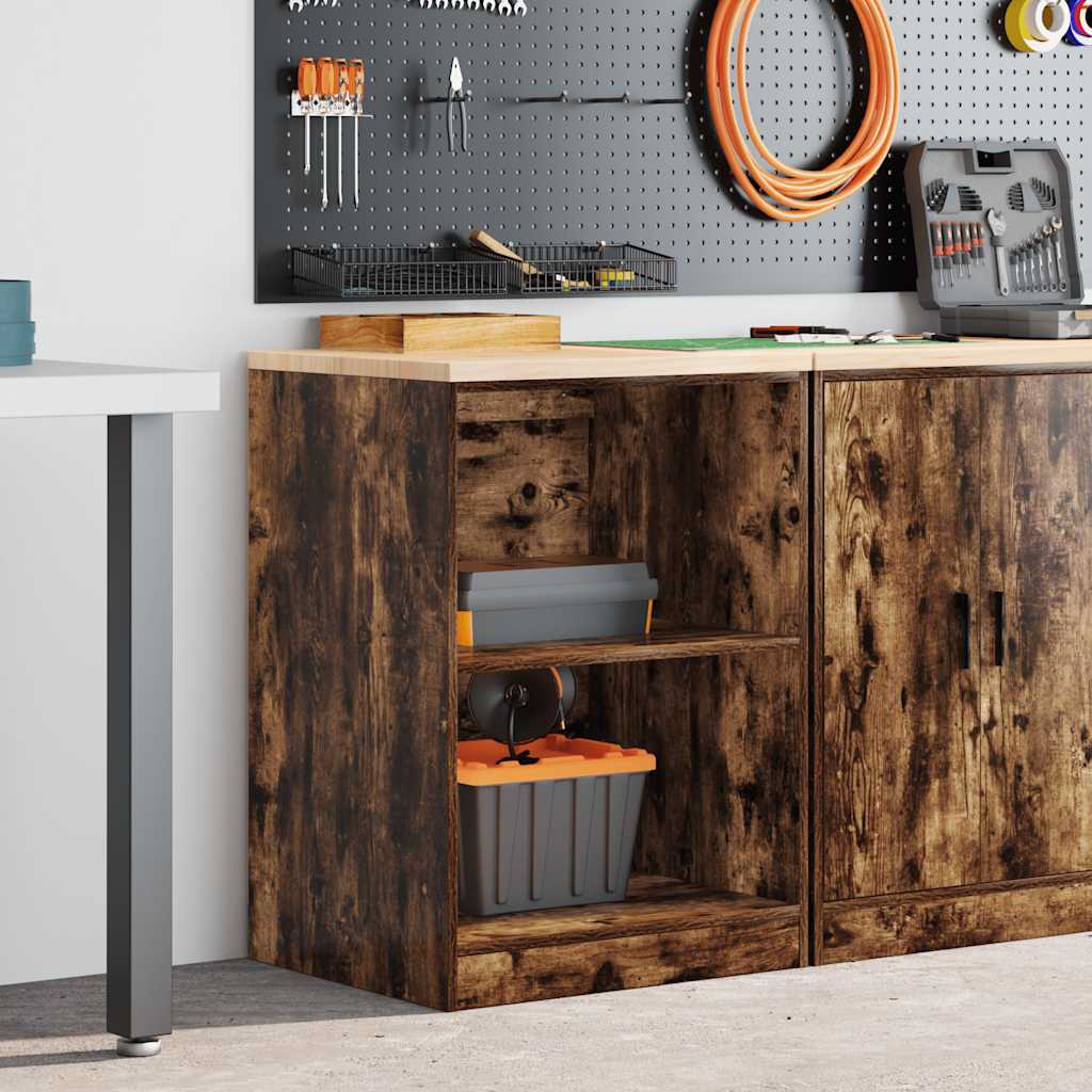 Vidaxx armoire de garage 60x51x85 cm bois de pin massif, chêne fumé