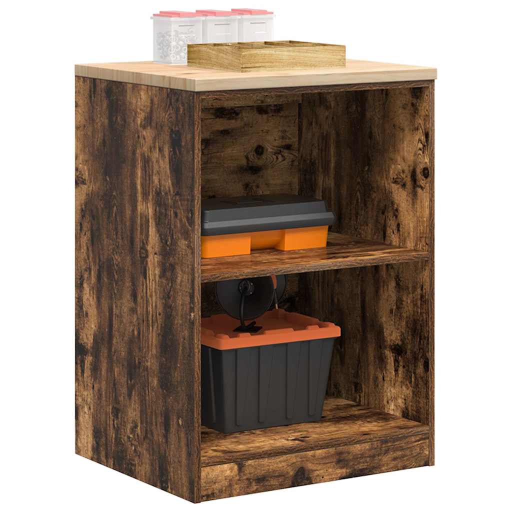 Vidaxx armoire de garage 60x51x85 cm bois de pin massif, chêne fumé