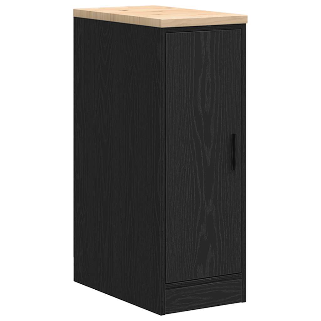 Vidaxx armoire de garage 30x51x85 cm bois de pin massif noir
