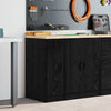 Vidaxx armoire de garage 30x51x85 cm bois de pin massif noir