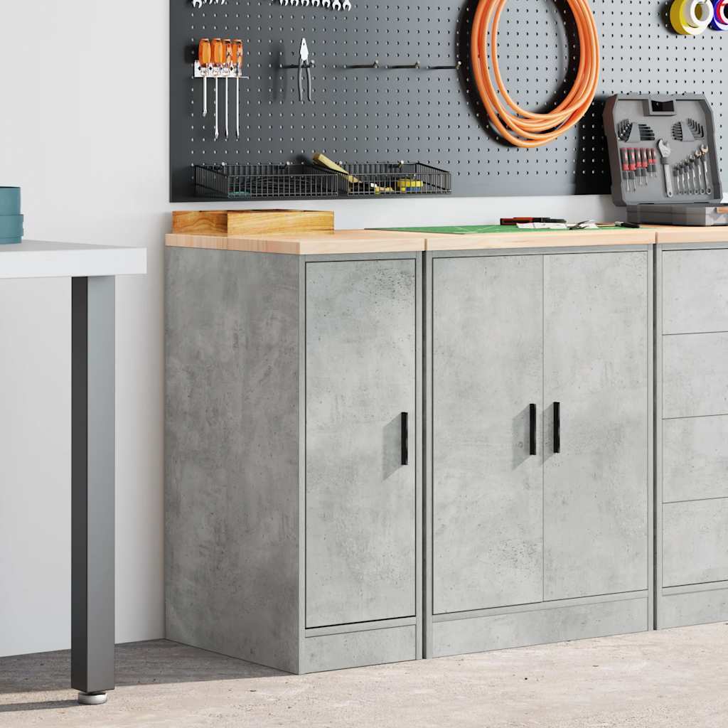Vidaxx armoire de garage 30x51x85 cm bois de pin massif gris béton